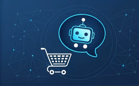 Illustration conceptuelle d'un chatbot pour le e-commerce